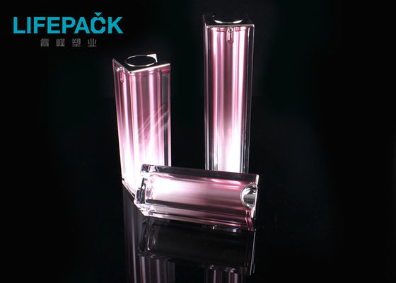 Cube Shaped Plastic Airless Bottle Double Thick Acrylic High End Appearance